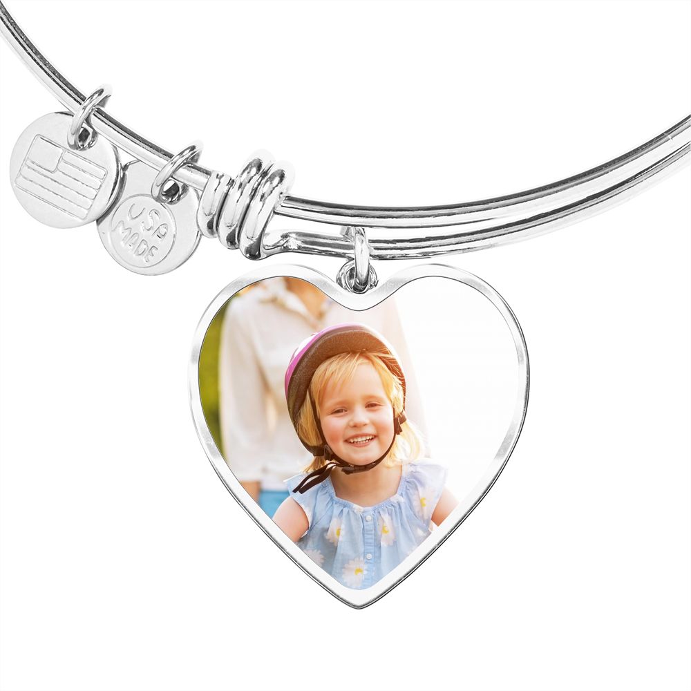 Personalized Photo Upload - Heart Bangle