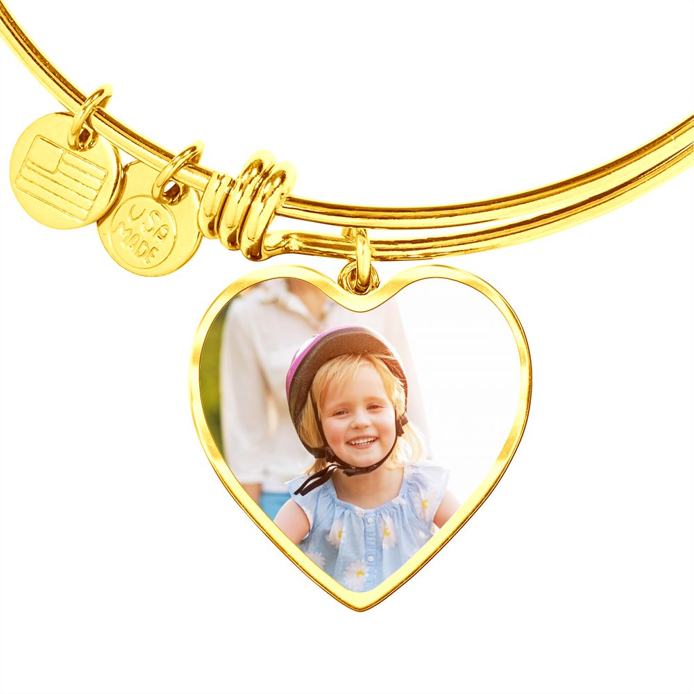 Personalized Photo Upload - Heart Bangle