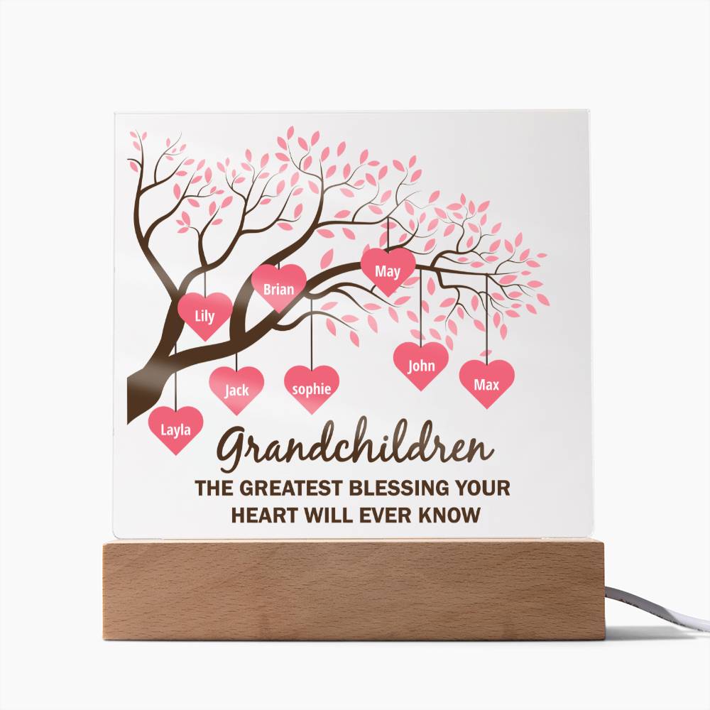 Acrylic Plaque - Grandchildren Tree