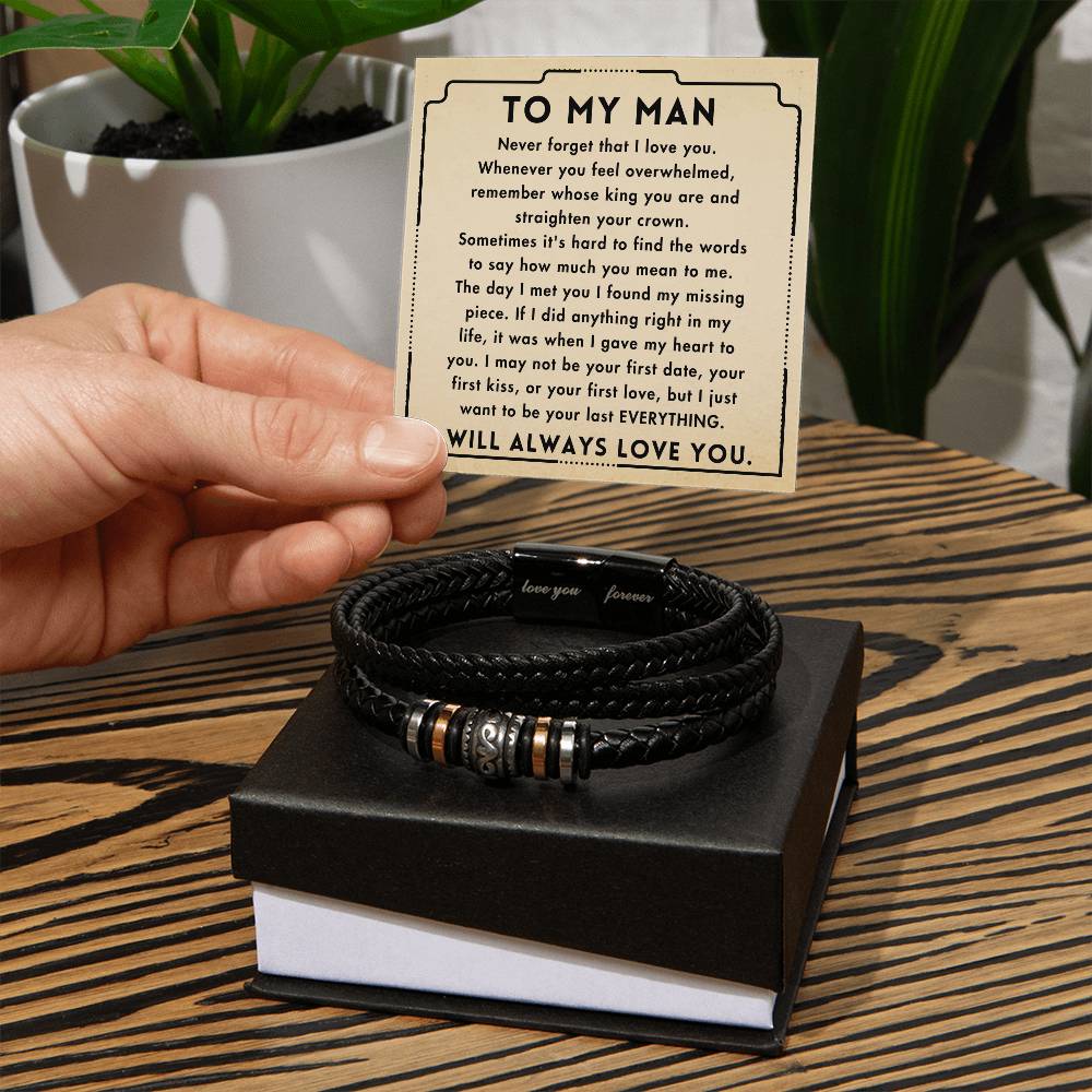 To My Man - "Love You Forever" - Bracelet