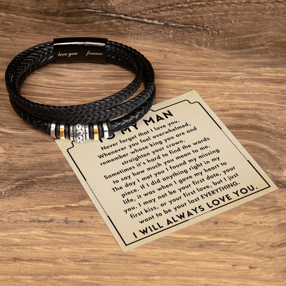 To My Man - "Love You Forever" - Bracelet