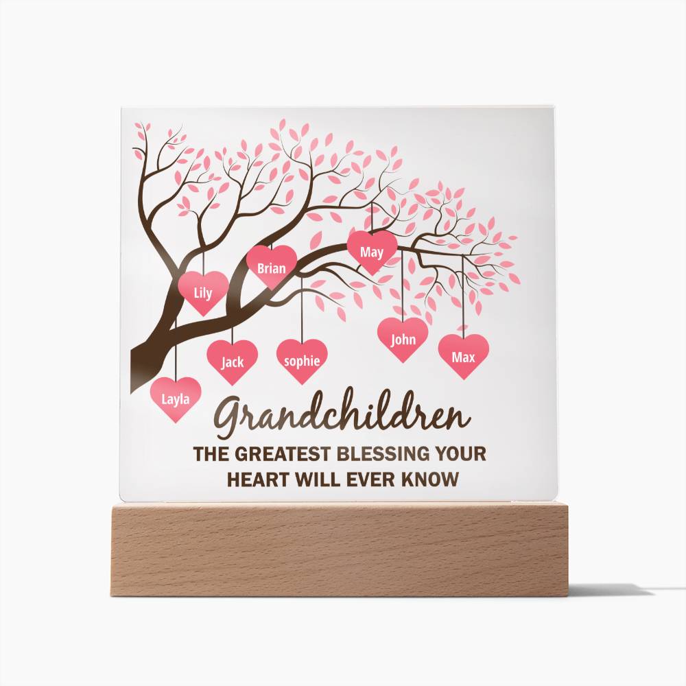Acrylic Plaque - Grandchildren Tree