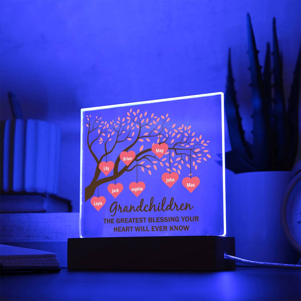 Acrylic Plaque - Grandchildren Tree